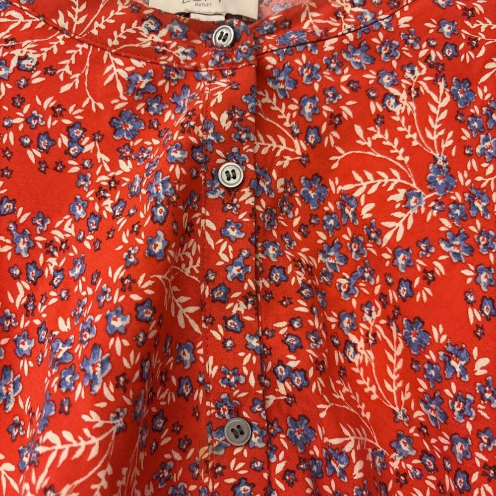 LOFT Red and Blue Floral Mini Dress - Picture 4 of 8